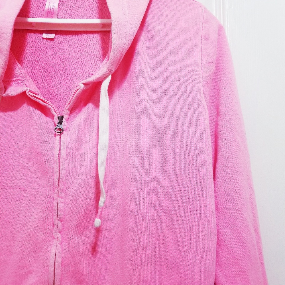 Hot Pink Zip Up Hoodie